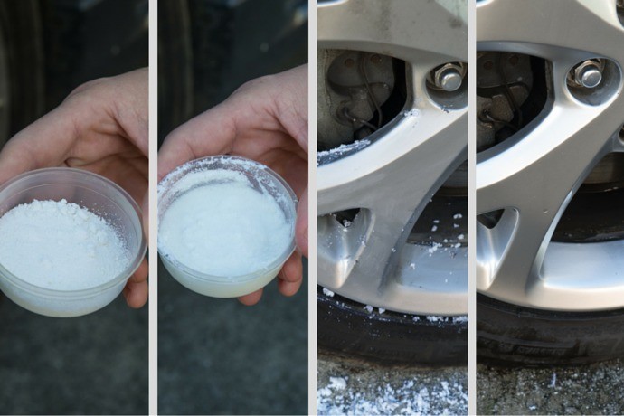 Use Cleaning Powder and Water to Clean Your Wheels