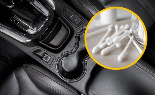 Use qtips to clean car crevices | Tyroola