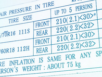 How to Read Your Tyre Placard Sticker