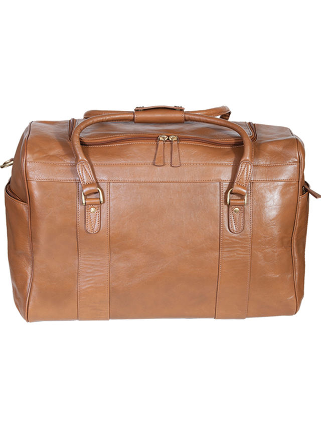 Oversize Leather Duffel Bag, Glz-Calf