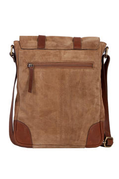 Suede And Leather Messenger Bag, Back