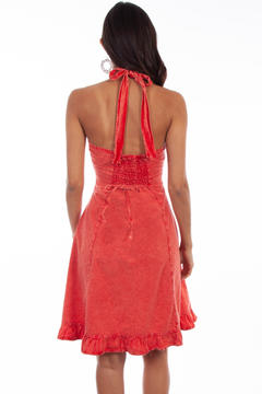 Cotton Halter Dress, Back