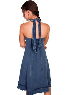 Cotton Halter Dress, Back