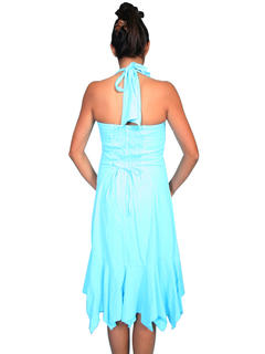 Cotton Ruffled Halter Dress, Back