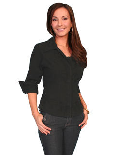 Cotton 3/4 Sleeve Blouse, Front