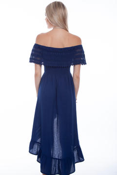 Off-The-Shoulder Hi/Lo Dress, Back