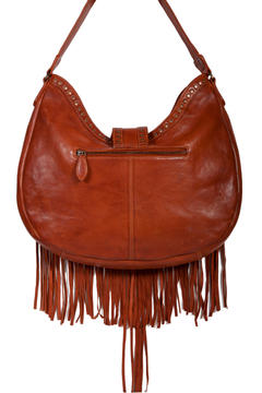 Leather Fringe And Studded Handbag, Back