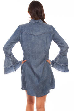Western Yoke Shirt Dress, Back