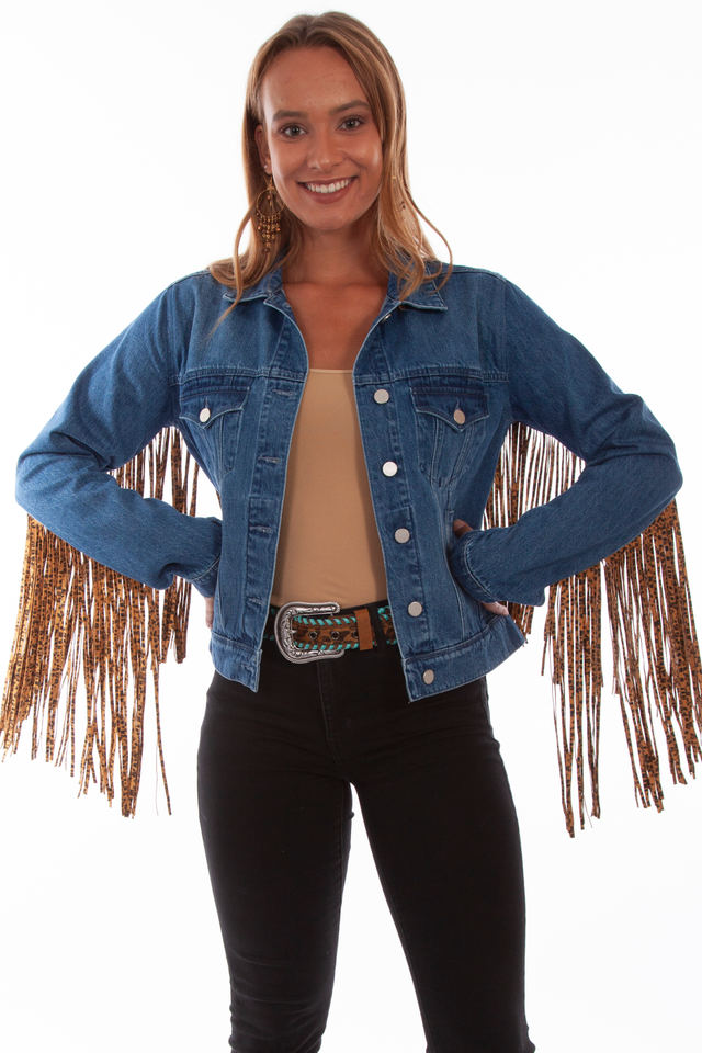 Fringe Denim Jacket, Denim