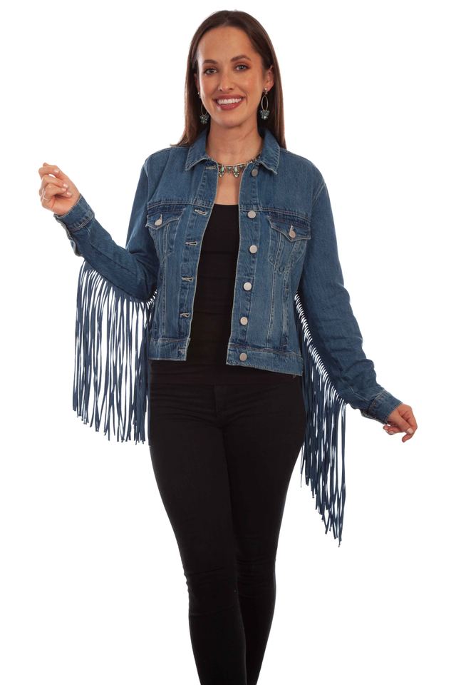 Fringe Denim Jacket, Denim
