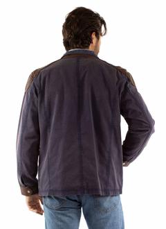 Canvas And Leather Trim Jacket, Back