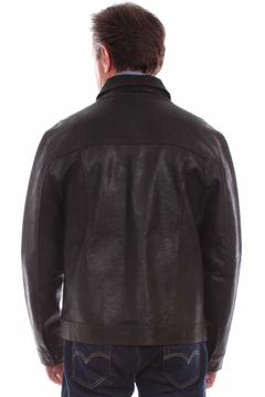 Collared Leather Jacket, Back