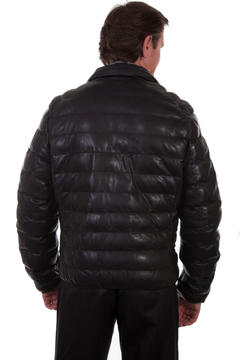 Ribbed Leather Jacket, Back