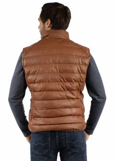 Color-Block Quilted Puffer Vest, Back