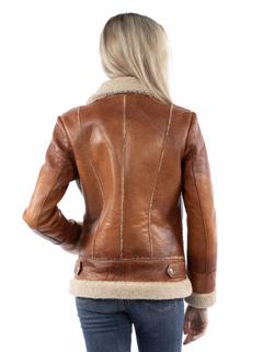 Lambskin Shearling Trim Jacket, Back