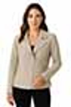 Tailored Leather Zip Jacket, Front