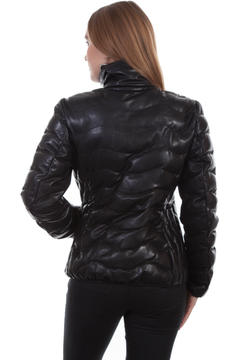 Ribbed Leather Jacket, Back