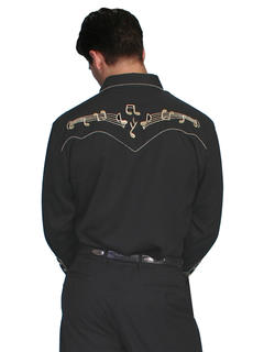 Poly/Rayon Blend Snap Front Shirt, Back
