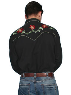 Poly/Rayon Blend Snap Front Shirt, Back