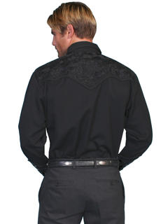 Poly/Rayon Blend Snap Front Shirt, Back