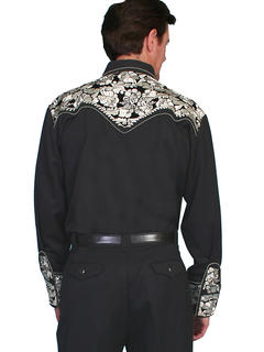 Poly/Rayon Blend Snap Front Shirt, Back
