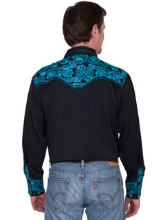 Poly/Rayon Blend Snap Front Shirt, Back