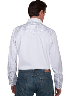 Poly/Rayon Blend Snap Front Shirt, Back