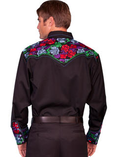 Poly/Rayon Blend Snap Front Shirt, Back