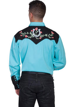 Poly/Rayon Blend Snap Front Shirt, Back