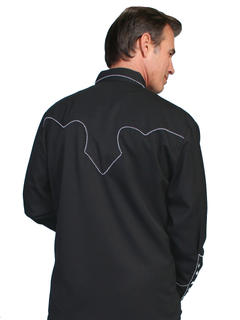 Poly/Rayon Blend Snap Front Shirt, Back