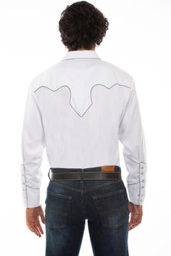 Poly/Rayon Blend Snap Front Shirt, Back