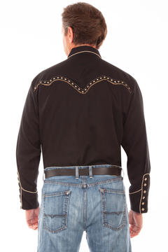 Poly/Rayon Blend Shirt Has A Snap, Back