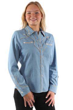 This Vintage Western Top Features A, Front