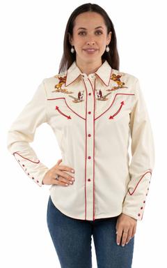 Cattle Roper Embroidered Top, Front
