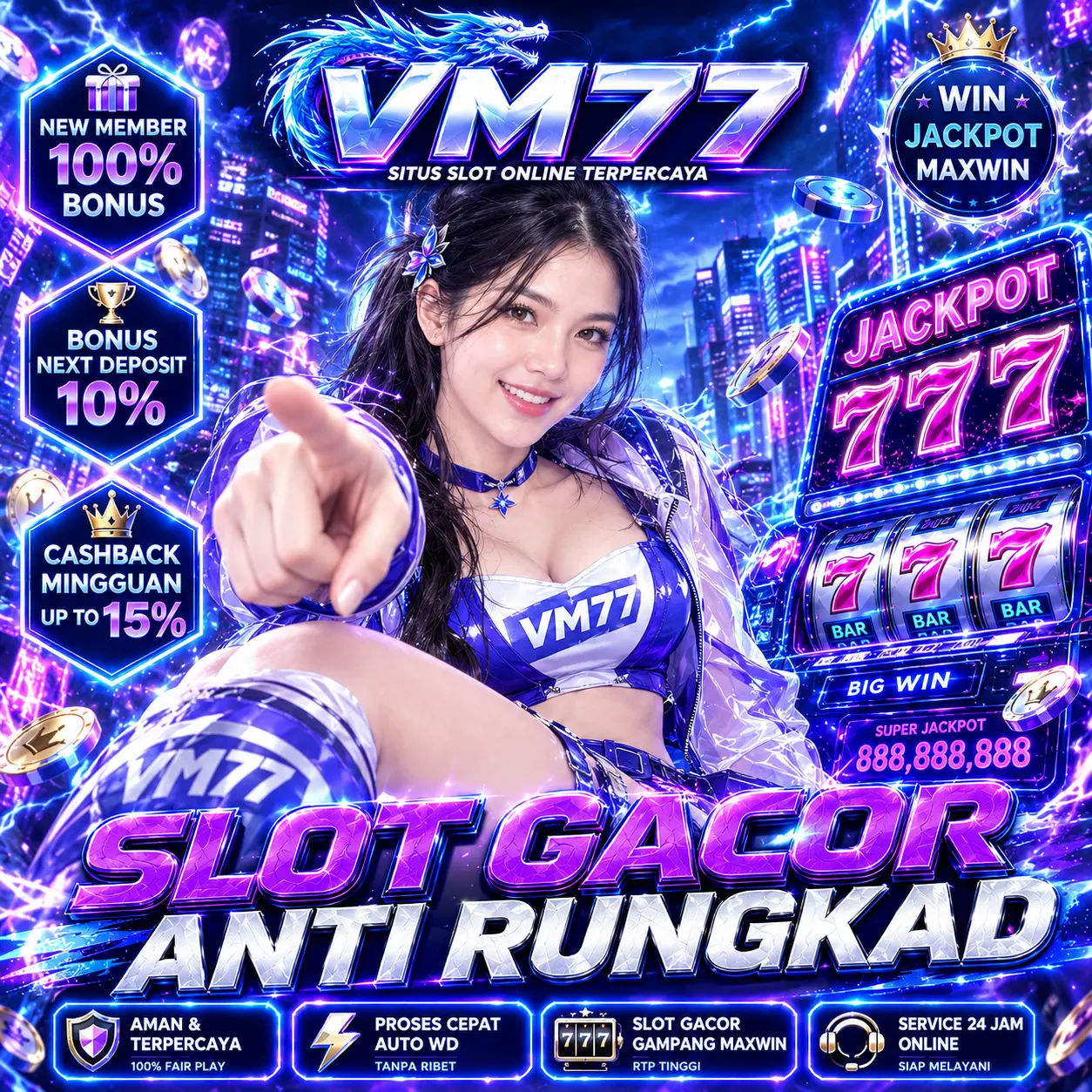 VM77 𒁍 Provider Online Dengan Sistem Canggih Auto Withdraw Cepat
