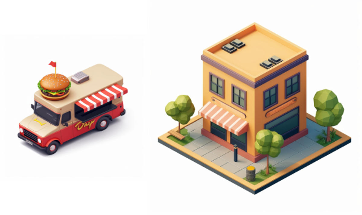 Foodtruck at building