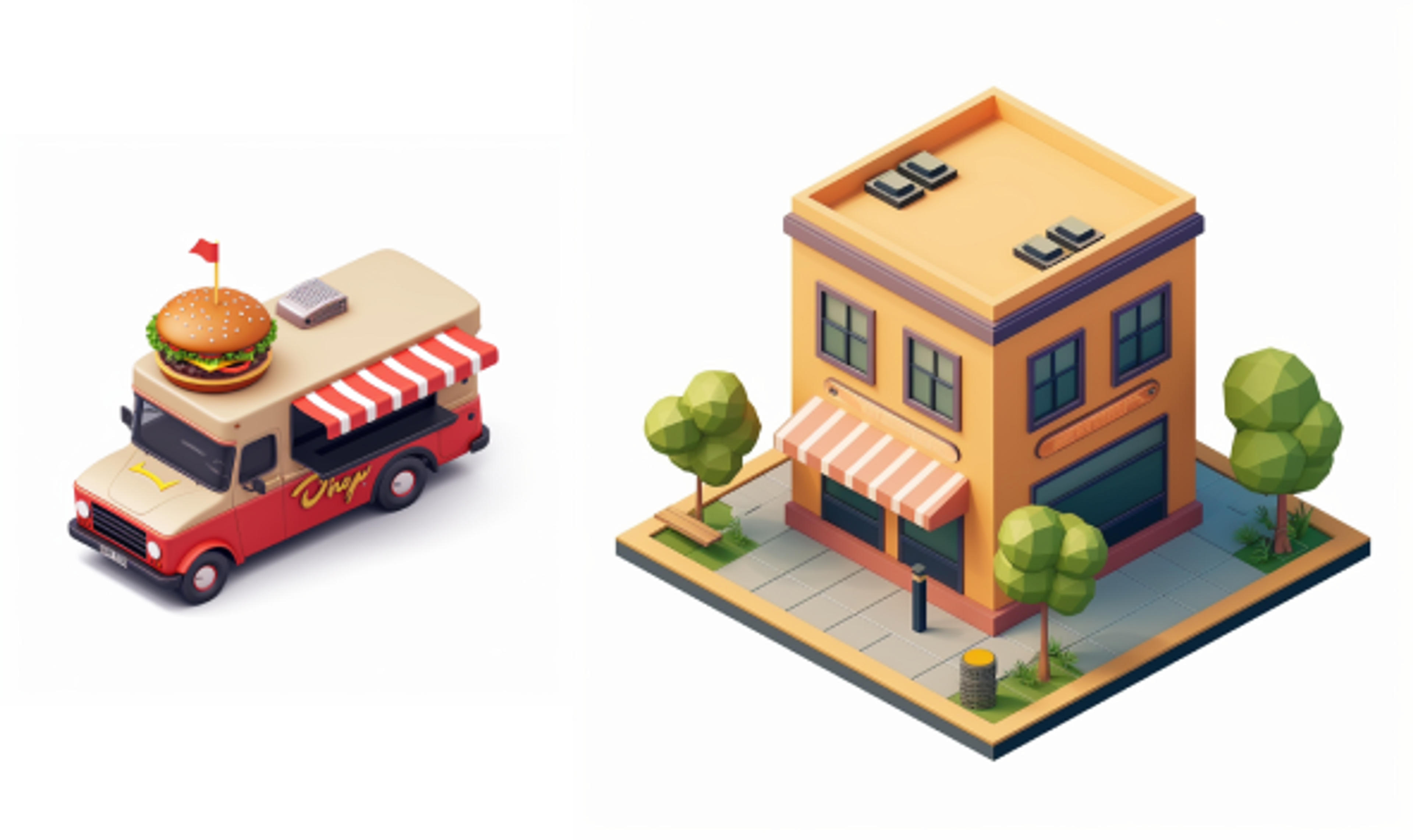 Foodtruck holder udenfor hus