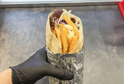 Billede 3 af 5 af Döner med friskskåret oksekød og hjemmelavet dressing