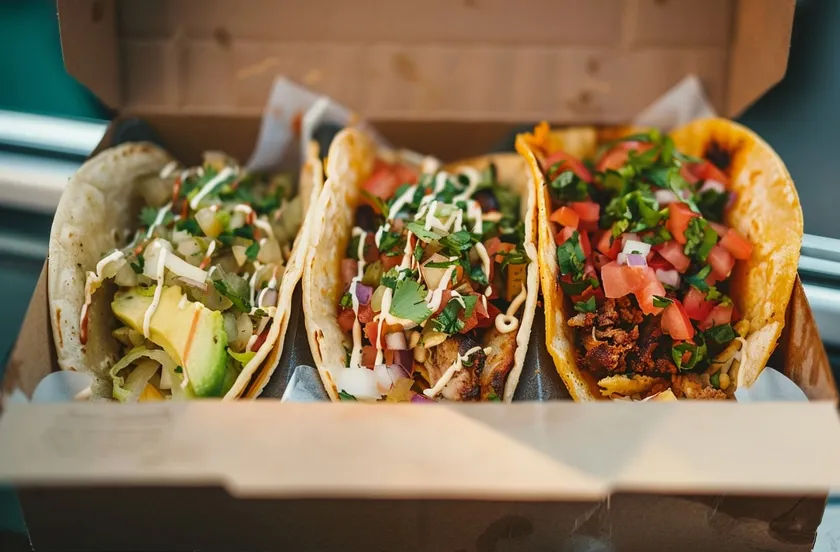 Billede 1 af 4 af Bob's Taco Trio: Serveret fra foodtrailer