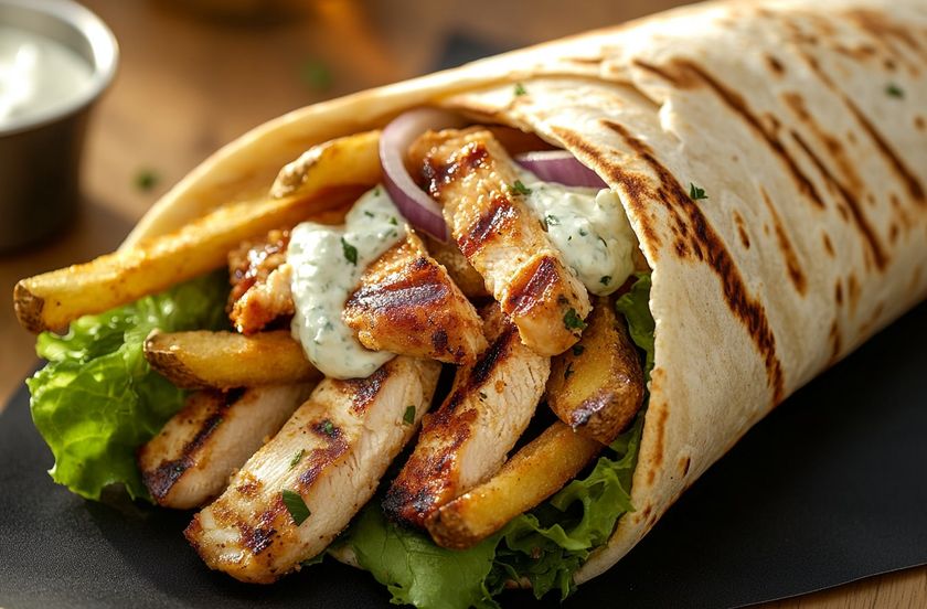Billede 1 af 5 af Græske pita-gyros på hjul: Street food med tzatziki og kylling