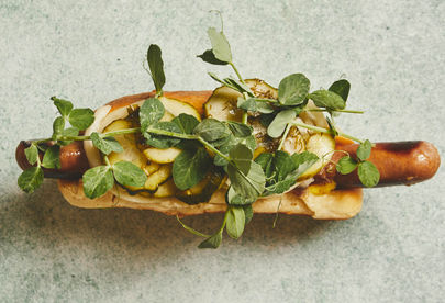 Billede 4 af 12 af Gourmet hotdogs med lækre toppings fra fusionkøkkenet