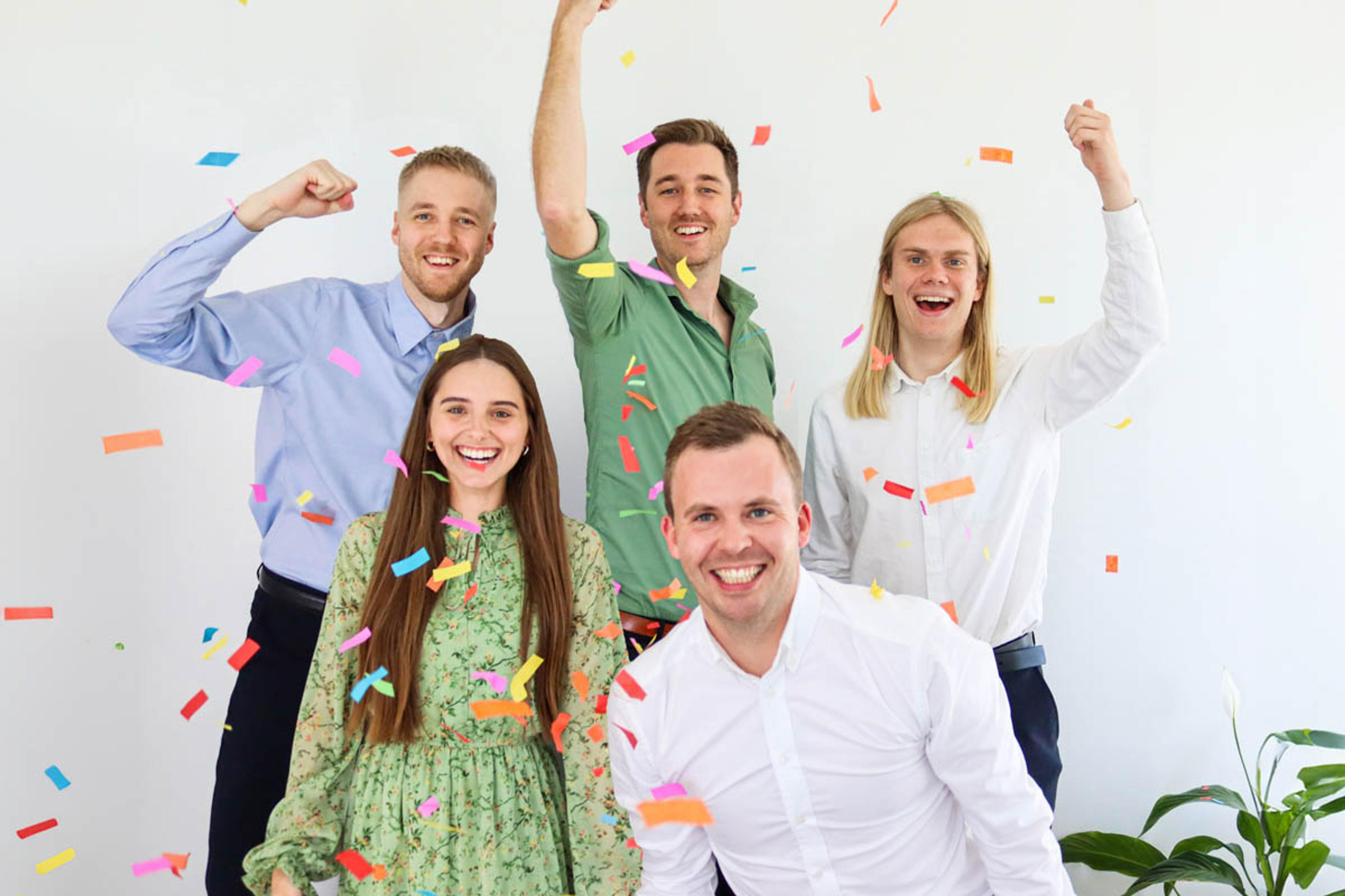 Nuento team celebrating