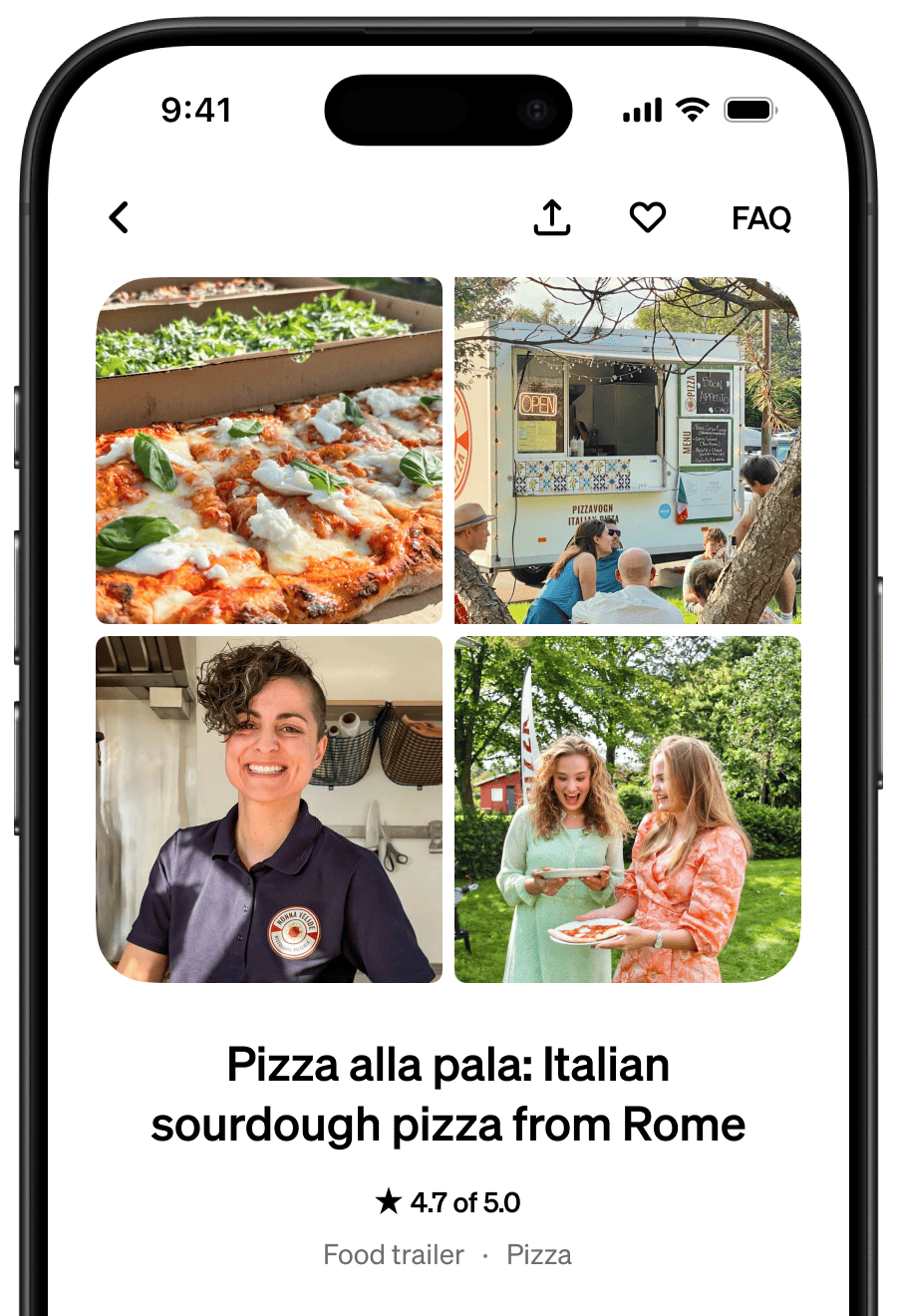 iPhone mockup showing Nuento app