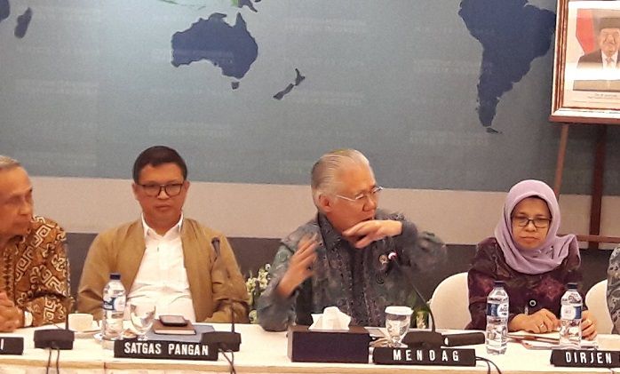 Menteri Perdagangan Enggartiasto Lukita di Kemendag, Kamis, 24 Agustus 2017. Foto Richard Andika/ Nusantaranews.co