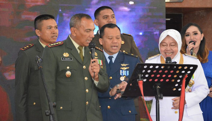 hut bhayangkara, wali kota surabaya, tri rismaharini, korps bhayangkara, bhayangkara indonesia, ulang tahun bhayangkara, kapolrestabes surabaya, danrem bhaskara jaya, nusantaranews