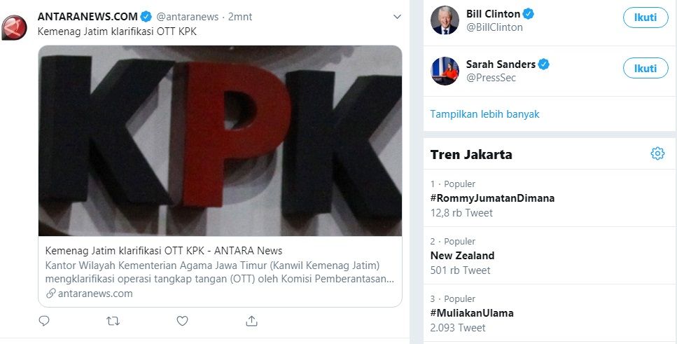 Tagar Rommy Jumatan Dimana jadi trending topik di Twitter