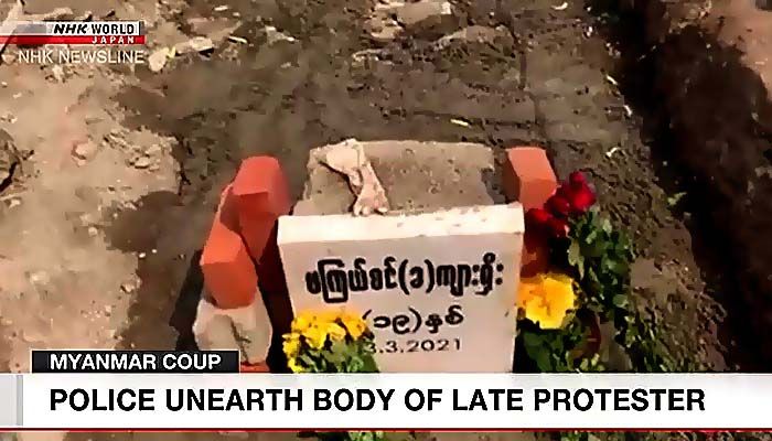 Otoritas Myanmar gali kuburan korban penembakan untuk diotopsi.