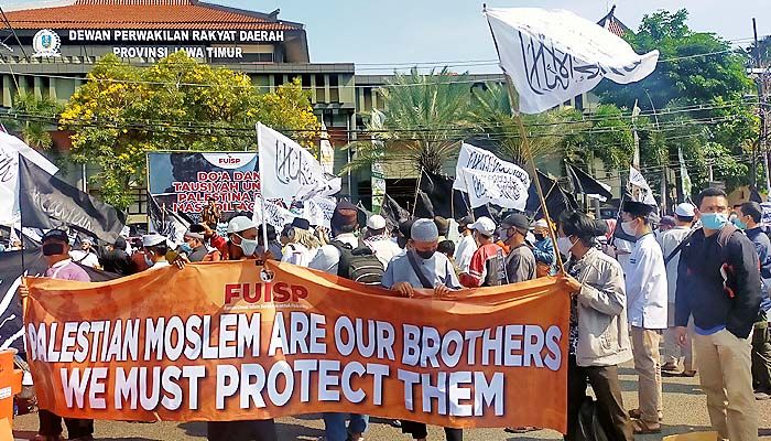 Solidaritas Muslim Untuk Palestina, FUISP Jatim Minta Presiden Jokowi Kirim Pasukan Ke Palestina