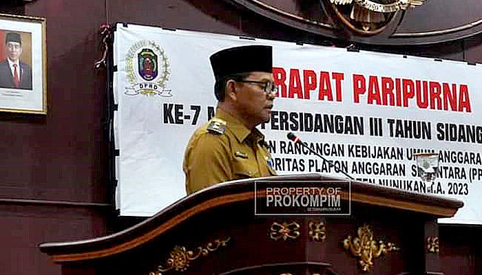 Pemkab Nunukan sampaikan Nota KUA PPAS kepada DPRD.