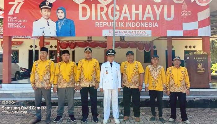 HUT RI ke 77, Kades Pragaan Daya ajak masyarakat gotong royong bangun desa.